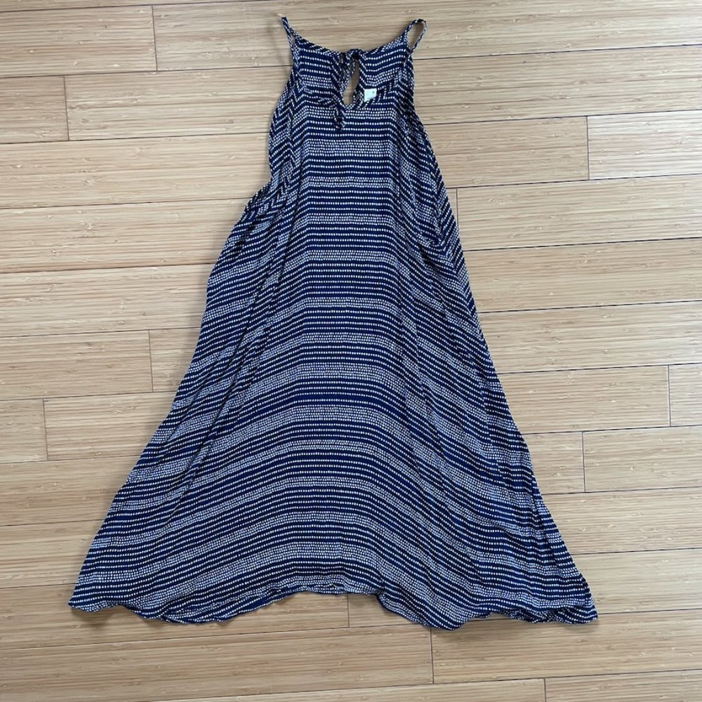 NWOT Bella Dahl Super Soft Blue Polkadot Midi Dress